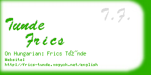 tunde frics business card